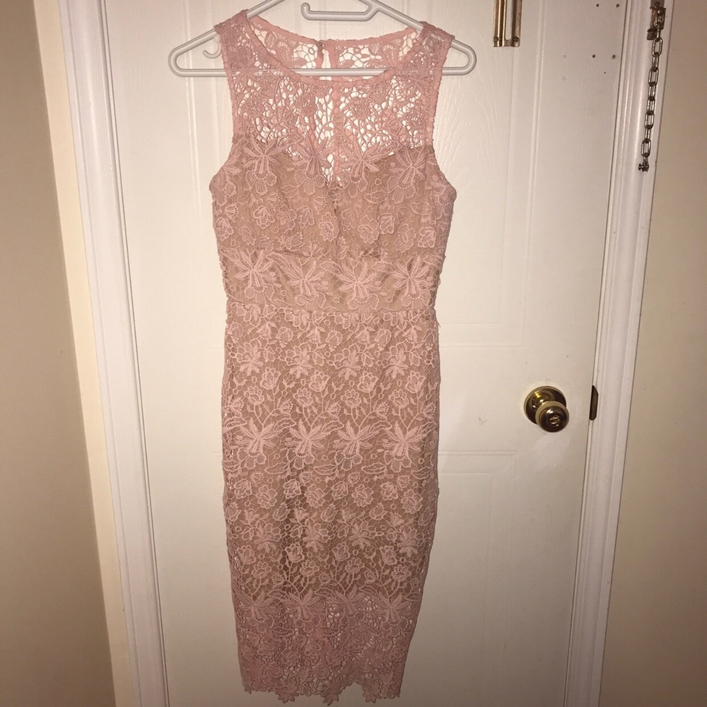 Bisou Bisou Michael Bohbot lace bodycon dress